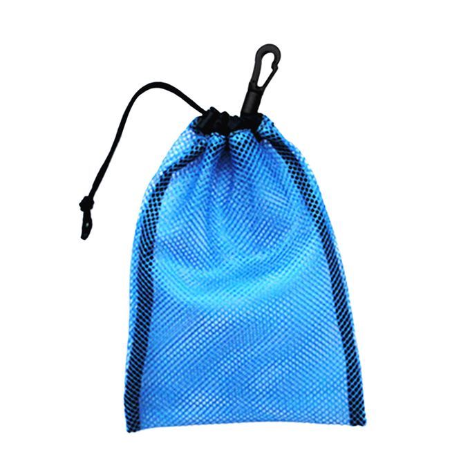 2pcs Durable Mesh Stuff Bag W Sliding Drawstring Cord Closure For