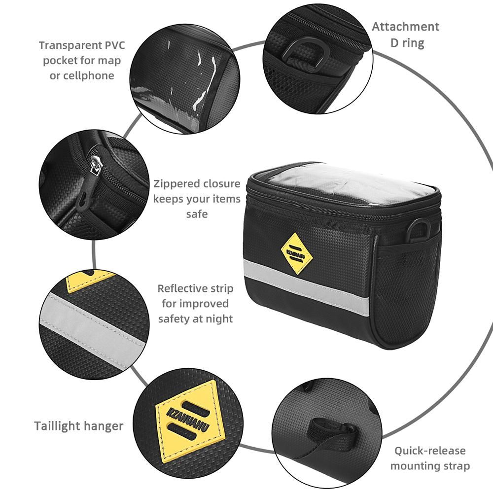 Insulated Bicycle Handlebar Cooler Bag Waterproof MTB Bike Cycling Handlebar Basket Front Bag Pannier Shoulder Bag