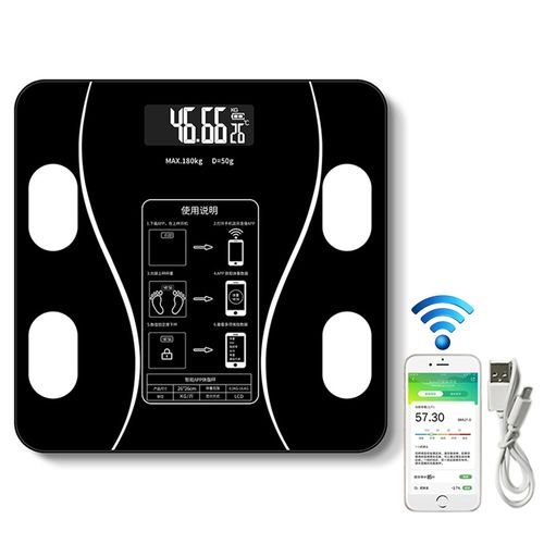 USB Charging Smart Weighing Scale Fat Scale LED Digital Function Screen