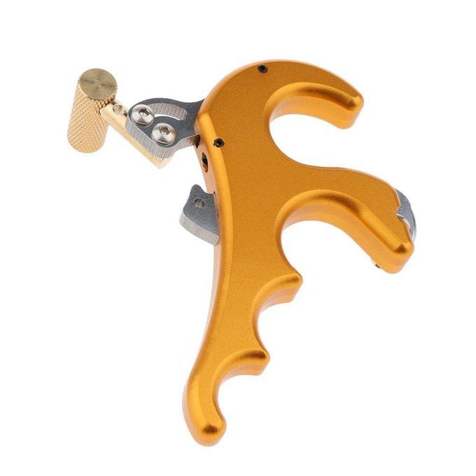 Archery Thumb   Release Automatical 4 Finger Compound Bow Release Gold