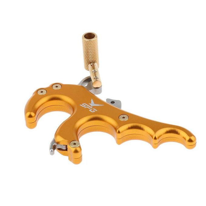 Archery Thumb   Release Automatical 4 Finger Compound Bow Release Gold
