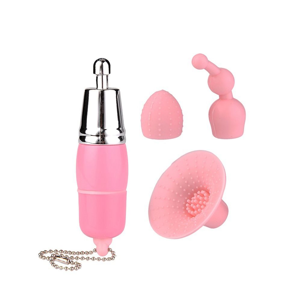Pink Multi-speed Magic Powerful 3 Exchanging Head Massage