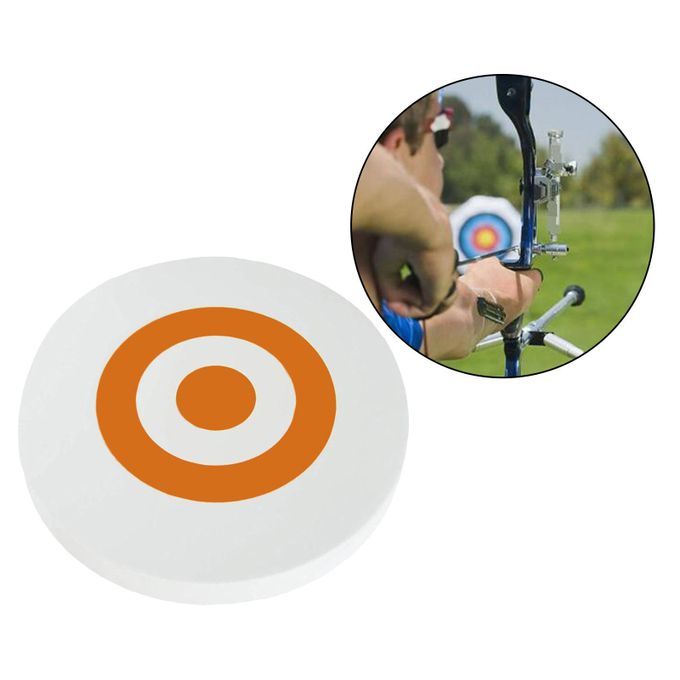 EVA Archery Arrow Target Round With 2pcs Colored Paper White Orange