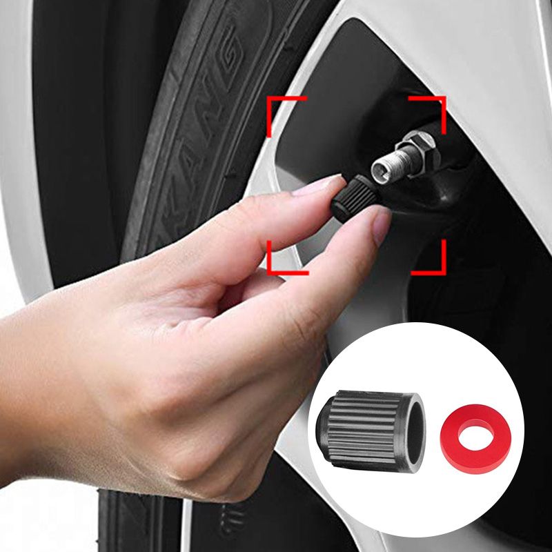 20PCS Car Tire Valve Plastic Black Bike Tyre Valve Caps