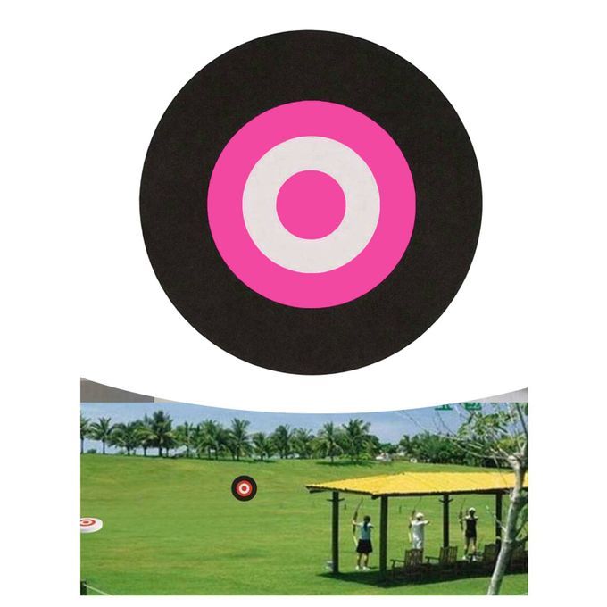 EVA Archery Arrow Target Round With 2pcs Colored Paper Black Pink