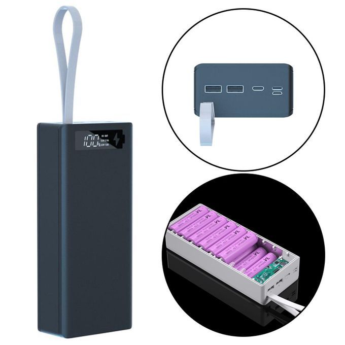 Battery Storage Box QC3.0 DIY  For 16x 18650 C16 Black