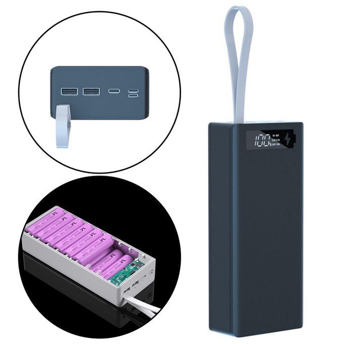 Battery Storage Box QC3.0 DIY  For 16x 18650 C16 Black