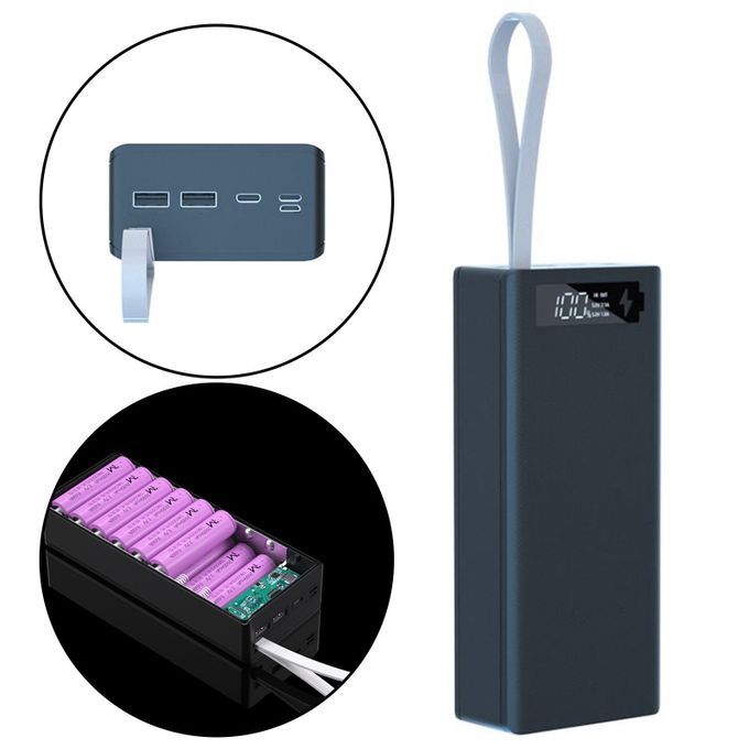Battery Storage Box QC3.0 DIY  For 16x 18650 C16 Black