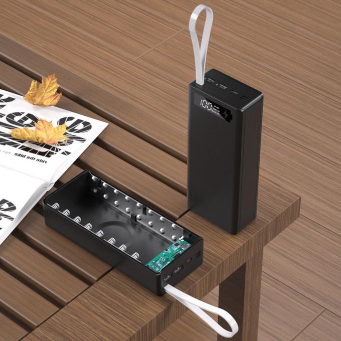 Battery Storage Box QC3.0 DIY  For 16x 18650 C16 Black