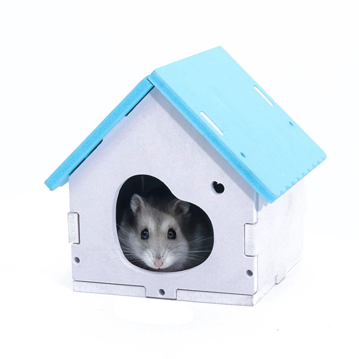 Board Hamster Nest House Pet Home Stairs For Small Pet Sleeping Bed -- Blue/ Green/ Pink Blue