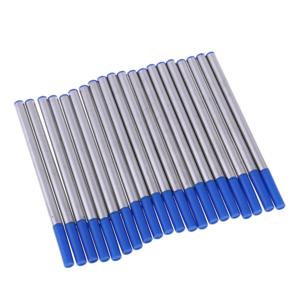 Pack Of 20 Refills Metal Standard Size Refill With 0.5mm Fine Blue