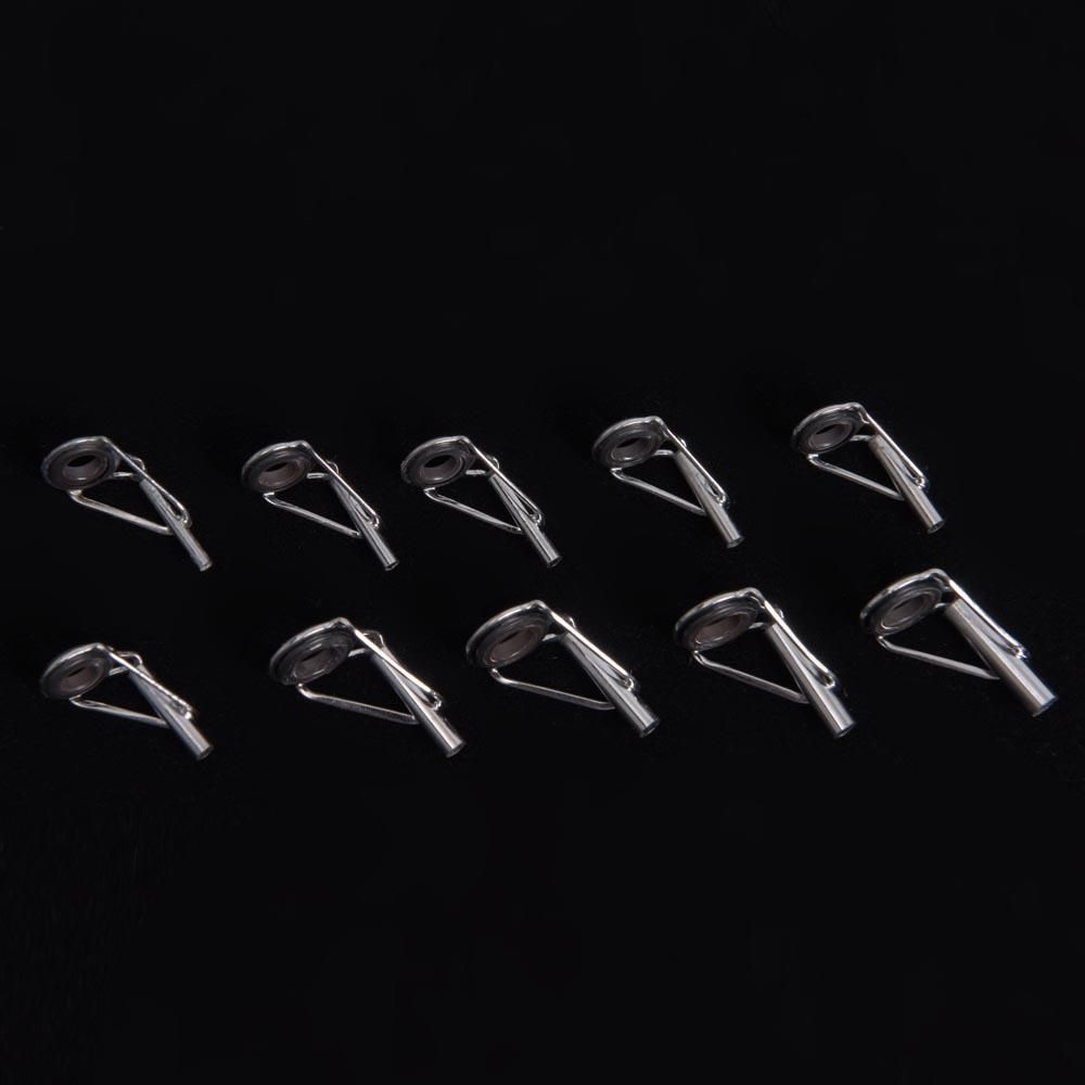 80Pcs Fishing Rod Guide Tip Repair Kit Set DIY Eye Rings Different Size Stainless Steel Frames with Box