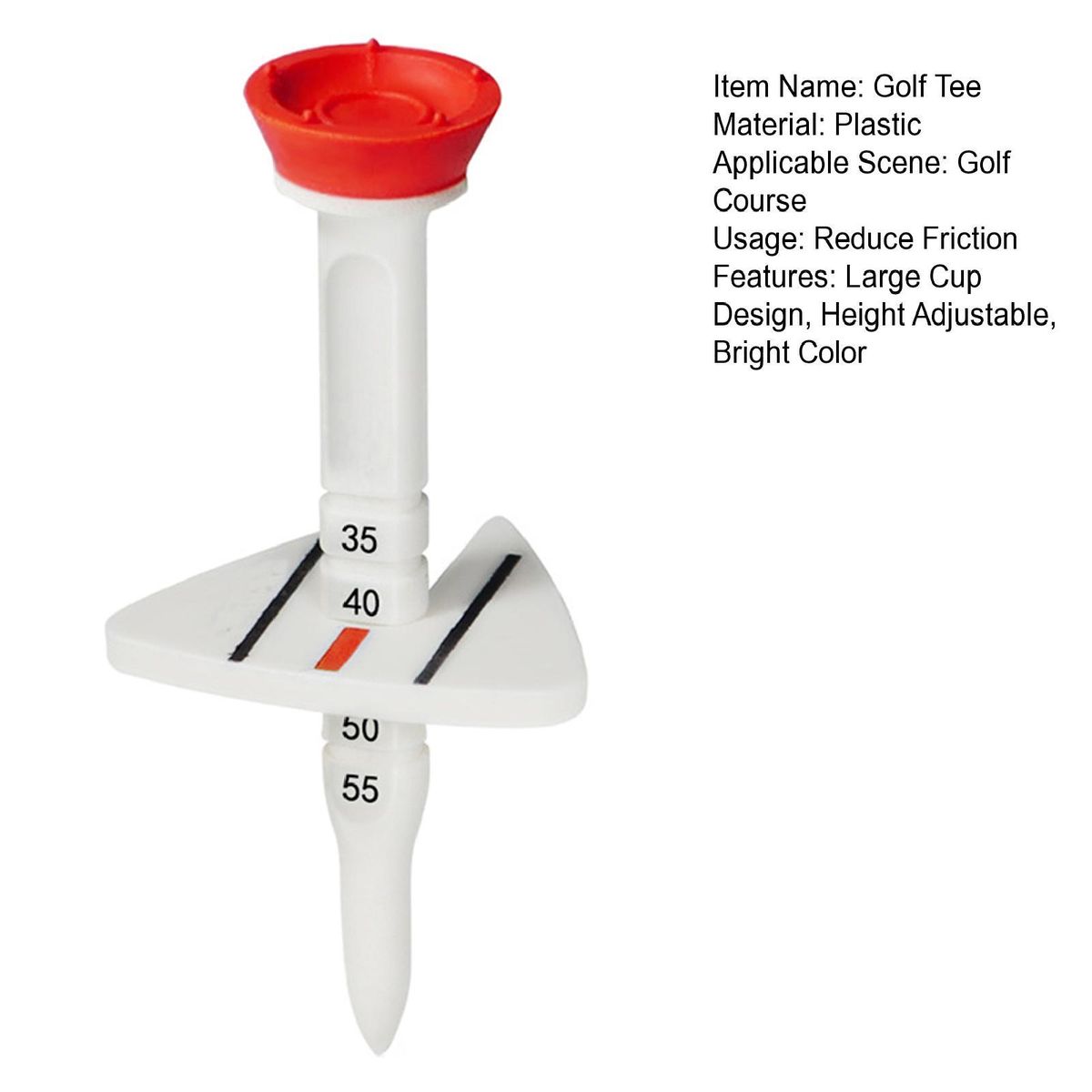 Mini Ball Tee Premium Adjustable Golf Tee Reduce Friction Enhance Red
