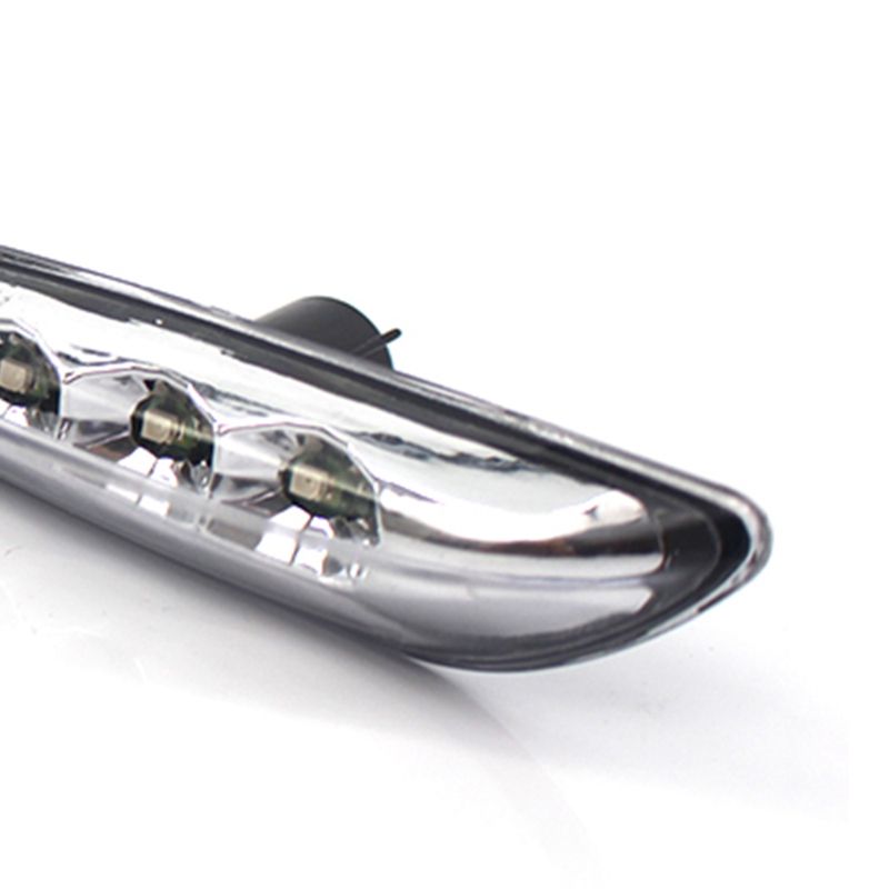 2Pcs Side Marker Light Front Replacement ABS LED Turn-White
