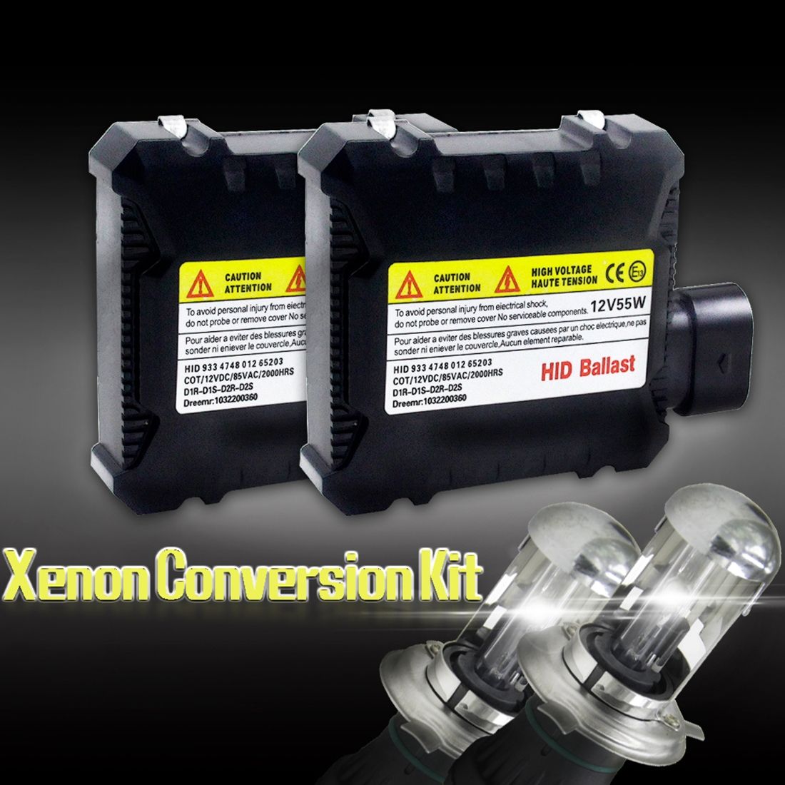 55W H4/HB2/9003 6000K HID Xenon Light Conversion Kit