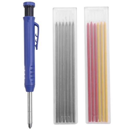 Carpenter Pencil,1Pcs Solid Work Pencil Set With 12 Refill