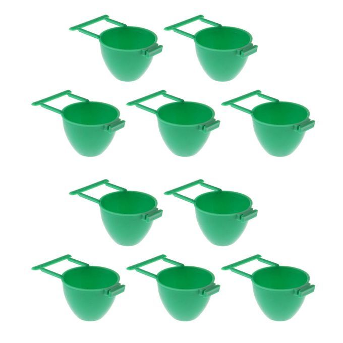 10 Pcs Bird Parrot Automatic Feeding Feeder Food Water Drinker Cage