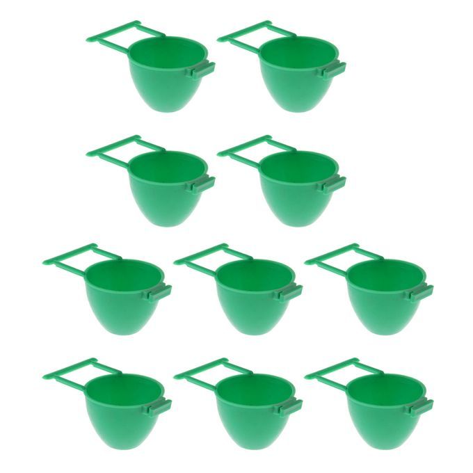 10 Pcs Bird Parrot Automatic Feeding Feeder Food Water Drinker Cage