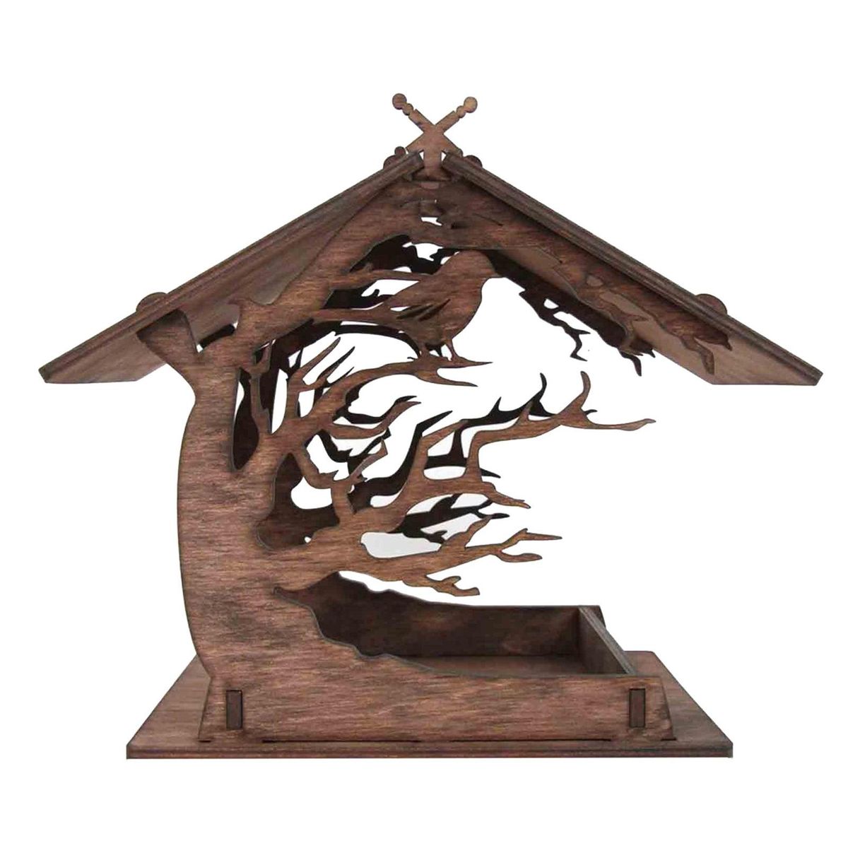 Bird Feeder Bird House DIY Assembly Wooden Board Bird Nest Outdoor Garden Bird House