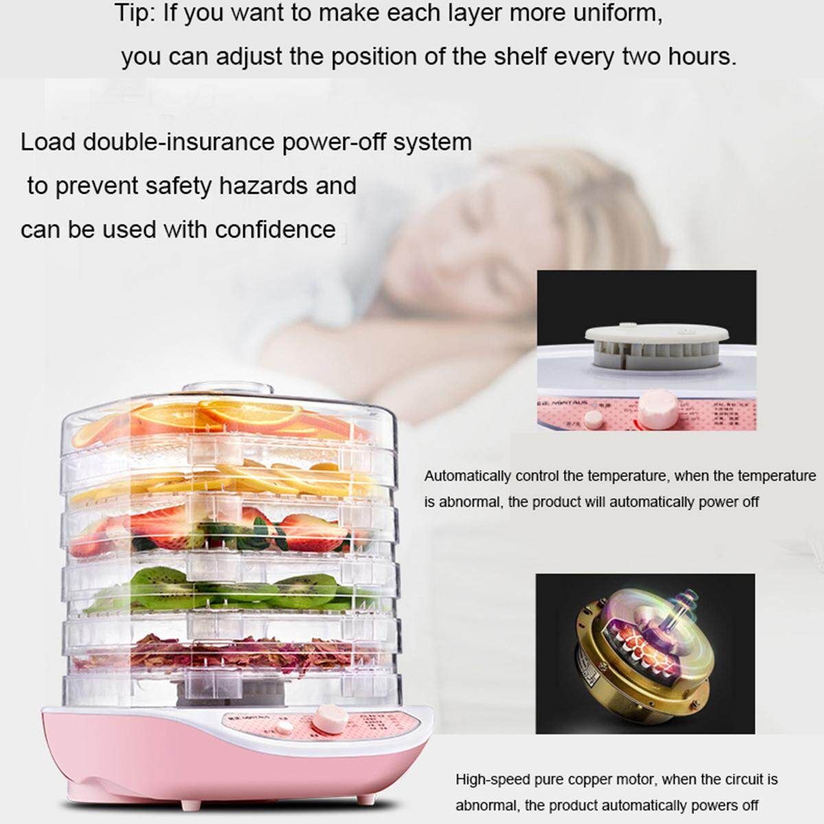 Fruit Dehydrator 5 Layer Household Vegetable Herb Meat Drying Machine Snacks Small Food Dryer Good Package Air Dryer