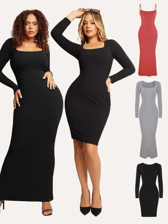 2023 new sexy double-layer slimming dress