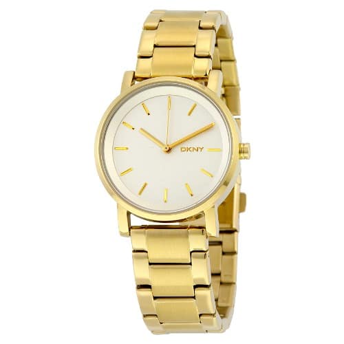 Soho White Dial Gold-tone Ladies Watch