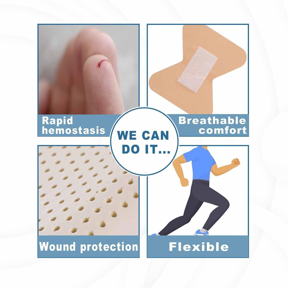 South Moon 30Pcs Fabric Bandages Butterfly Band Aid Rapid Hemostasis Wound Protection Breathable Waterproof