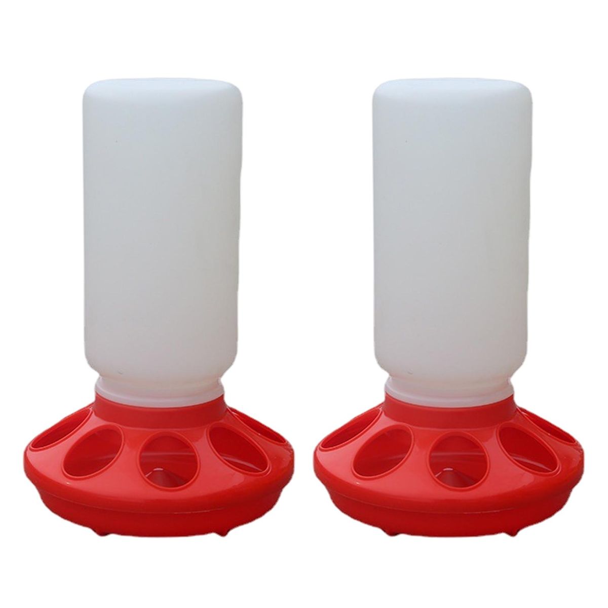 Simple Installation Chicken Feeder Feather-friendly Poultry Feeders 2 Red