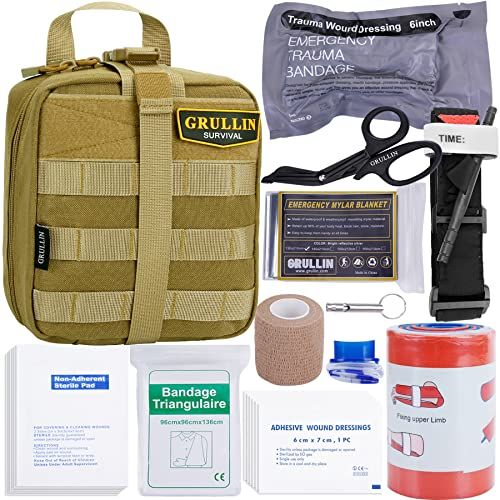 GRULLIN IFAK Trauma First Aid Kit Tactical Molle Military Em