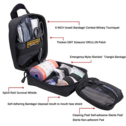 GRULLIN IFAK Trauma First Aid Kit Tactical Molle Military Em