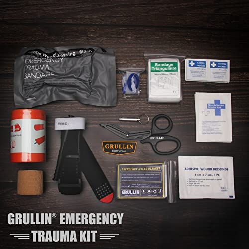 GRULLIN IFAK Trauma First Aid Kit Tactical Molle Military Em