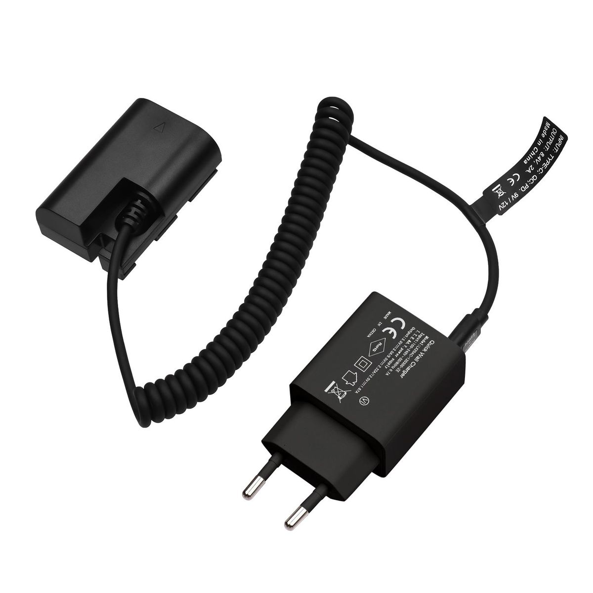 Andoer Type-C DR-E6 Dummy Battery DC Coupler 20W PD Adapter  Replacement for Canon EOS 60D 70D 80D 5DS R 5D Mark IV III 5D4 5D3 5D2 II
