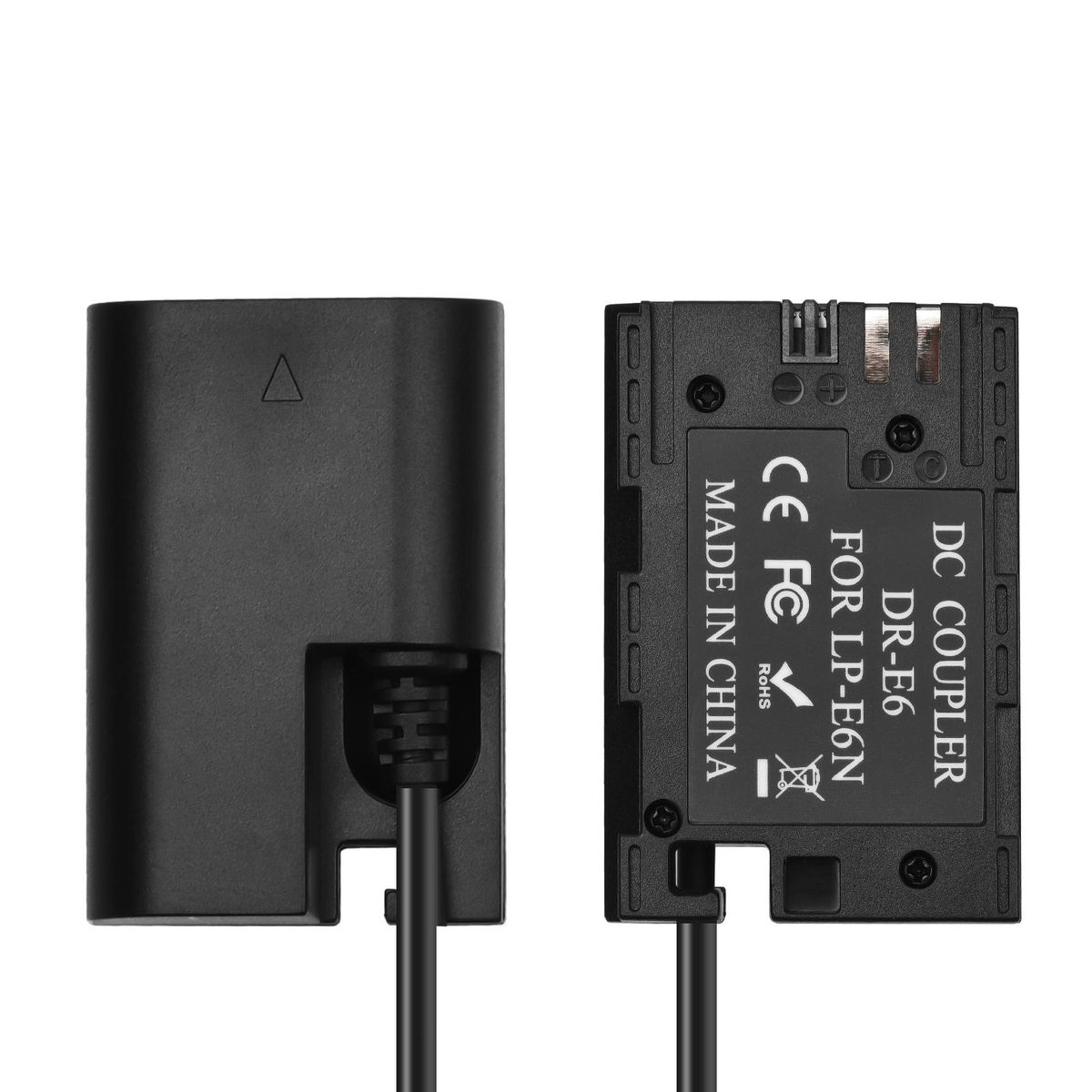 Andoer Type-C DR-E6 Dummy Battery DC Coupler 20W PD Adapter  Replacement for Canon EOS 60D 70D 80D 5DS R 5D Mark IV III 5D4 5D3 5D2 II