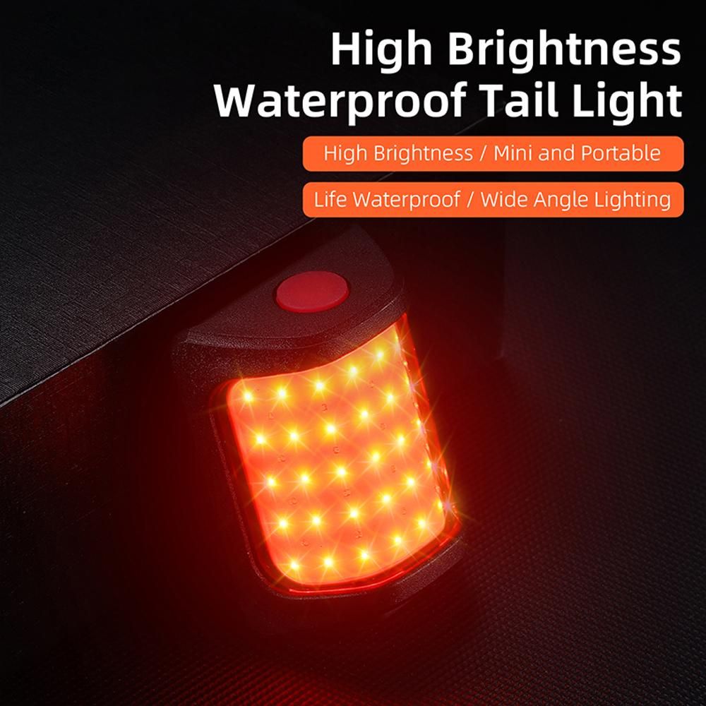 USB Rechargeable Bicycle Warning Red Light Waterproof Bike Tail Light High Brightness Bike Rear Lamp Safety Night Cycling Accessories