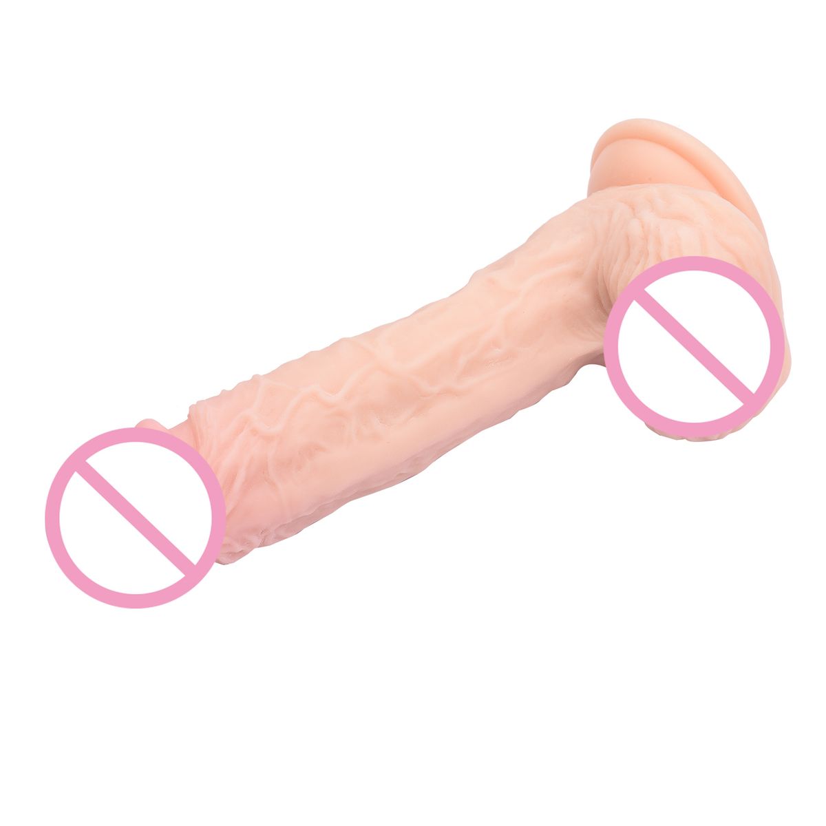 QP-0602-M Silicone Realistic-Dildo With Suction Cup