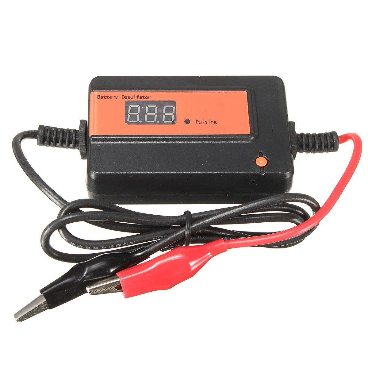 400Ah Smart Motorcycle Charger Desulfator For 12-48V Lead Acid Orange (Orange)