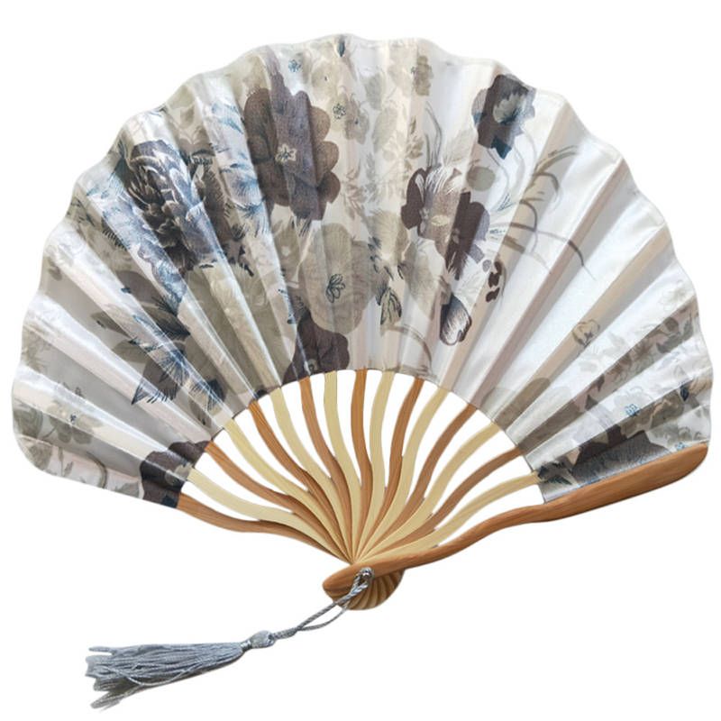 Fan Held 2019 Handheld For Bamboo Hand Church 1.30 Folding Wedding Gift Silk Fans Folded Fans
