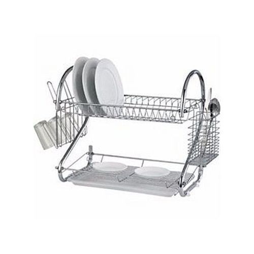 Plate Rack/Dish Drainer 2 Layer - Silver