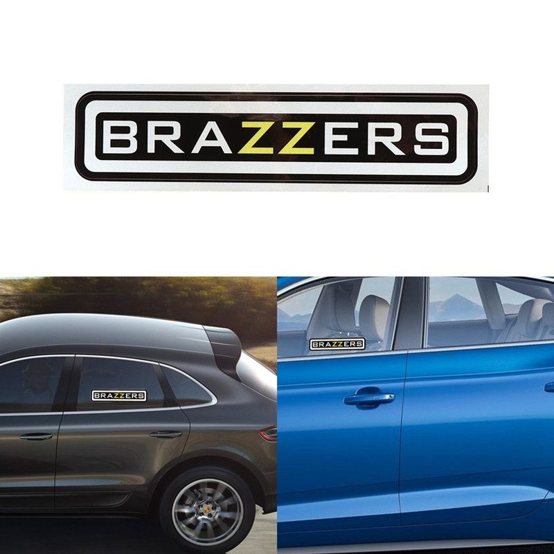 10 PCS  BRAZZERS Car Sticker Auto Decals Foe Car Styling, Size: 4.9x22.5cm