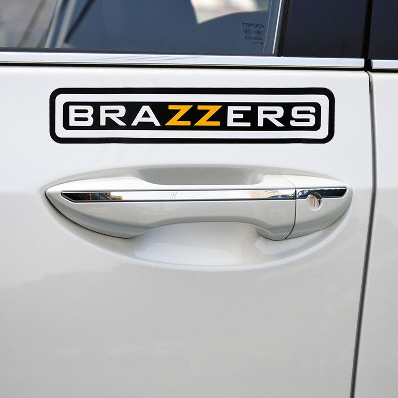 10 PCS  BRAZZERS Car Sticker Auto Decals Foe Car Styling, Size: 4.9x22.5cm