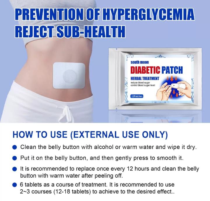 Premium Diabetic/ Blood Sugar Control  Patch - 12 Patches