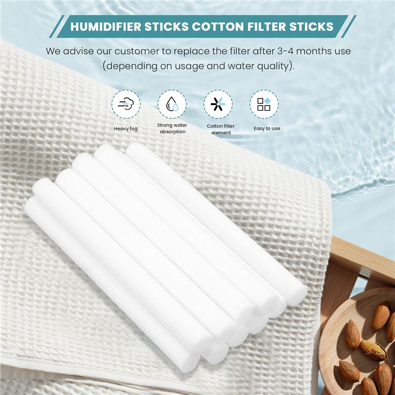 50-Pack Car Diffuser Sponges Refill Sticks Humidifier Filter Wick Replacement, Absorbent Sponge Sticks, 2.75 x 0.31 Inch for Car Mini Humidifier Ultrasonic Aroma Diffuser