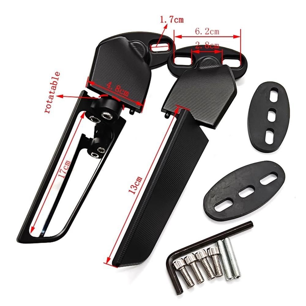 Motorcycle Rearview Mirror Fixed Wind Wing Rearview Mirror