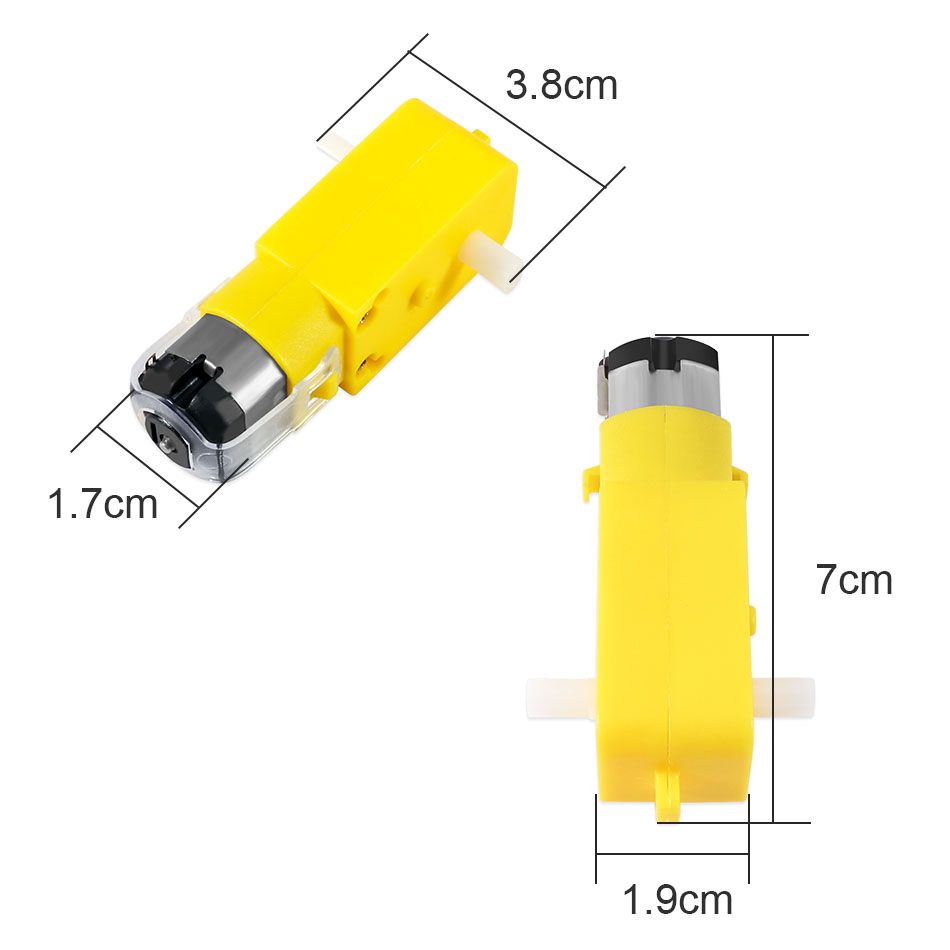 Double Shaft DC Gear Motor DC 3V-12V 1:48 Dual Shaft DC Motor Electric Motor For Arduino Robot