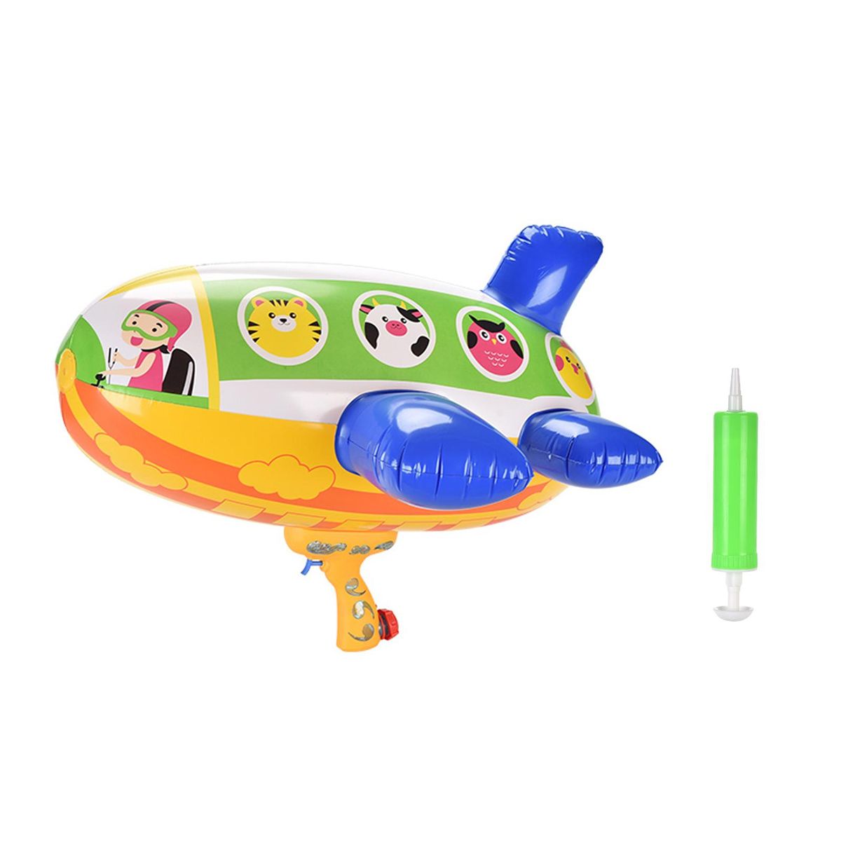 Balloon Water Gun, Foldable Large Inflatable Airship Shaped Hammer for Pool Party
