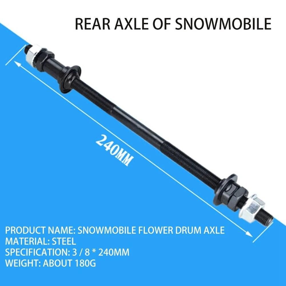 Lengthened 240mm Mountain Bike Snow Bike Bicycle Hubs Rear Axle Refitted Solid Axle Rear Axle Bicycle Accessory Axle