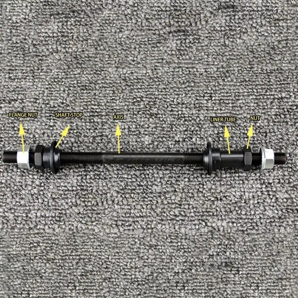 Lengthened 240mm Mountain Bike Snow Bike Bicycle Hubs Rear Axle Refitted Solid Axle Rear Axle Bicycle Accessory Axle