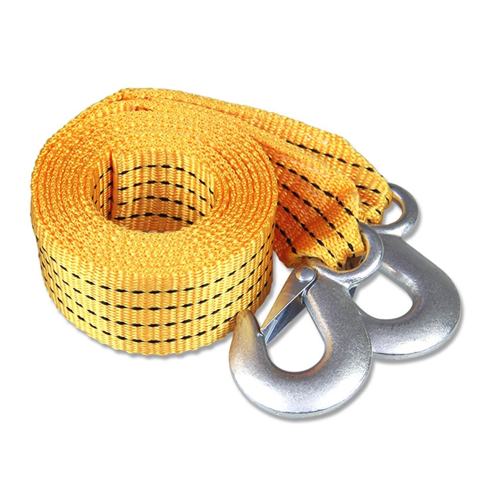 4M Heavy Duty Car Tow Cable Towing Pull Rope S Hooks Van Road Recovery Tool Automobile Accessories