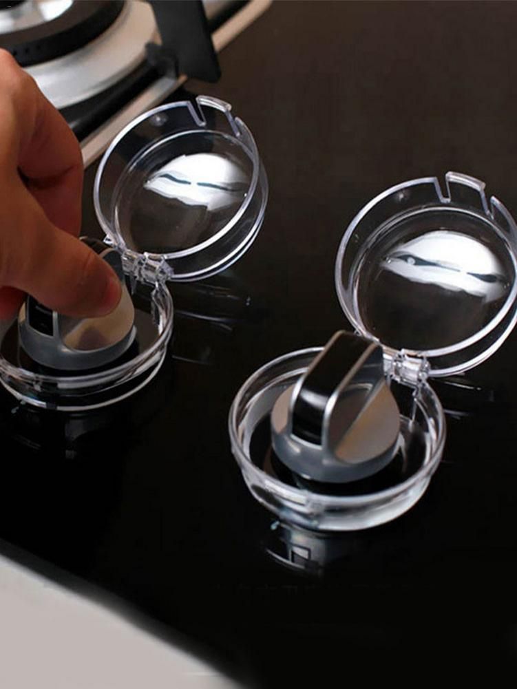 6PCS Kitchen Stove Switch Button Safety Cover Household Gas Knob Protective Cover Baby Safety Equipment
