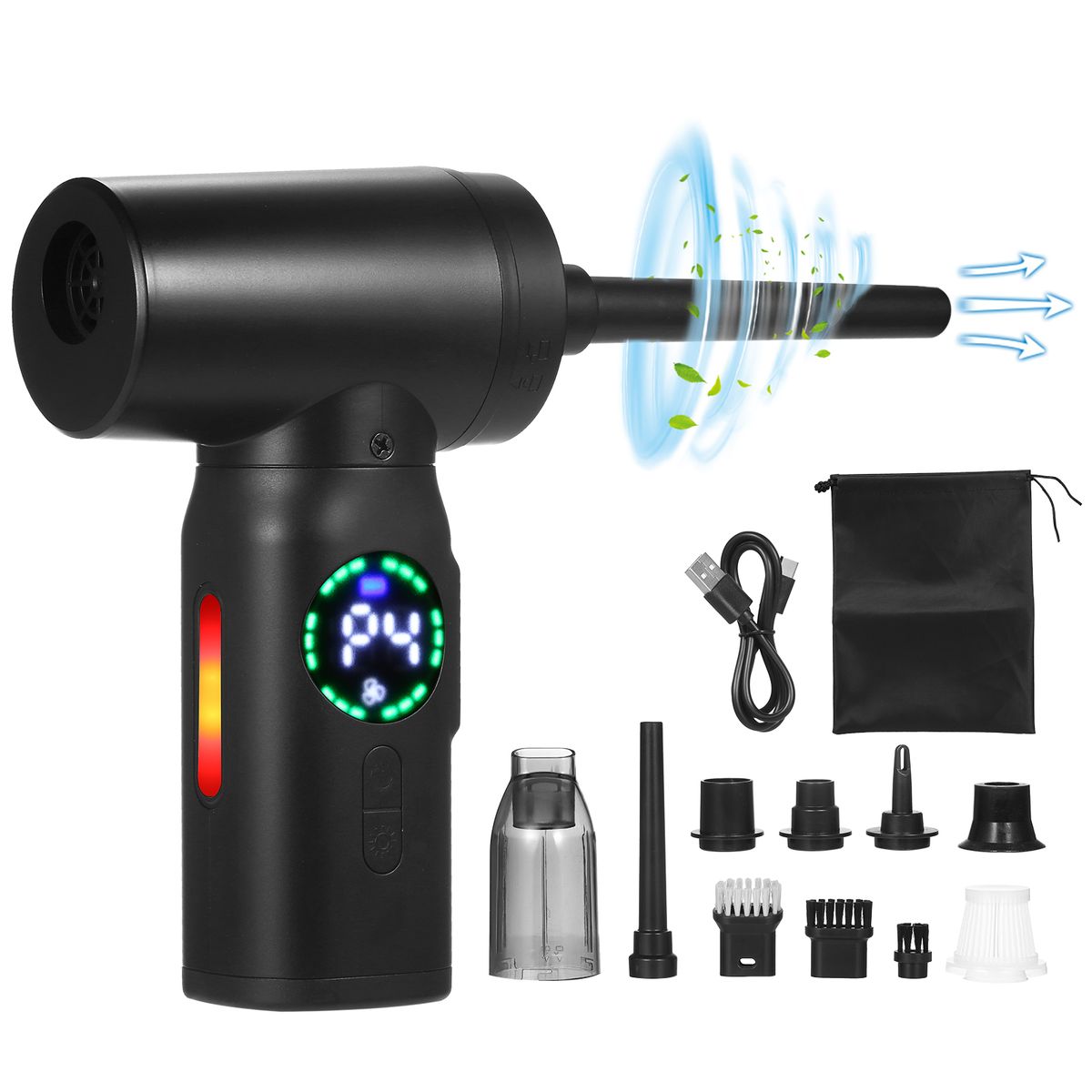 Geevorks Compressed-Air-Duster--Cleaner With Digital Screen